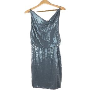 100% Silk Robert Rodriguez Sequin Mini Dress